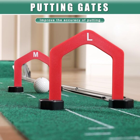 CHAMPKEY Golf Putting Green Indoor - Advanced Guides Golf Putting Mat - Picture 6 of 9